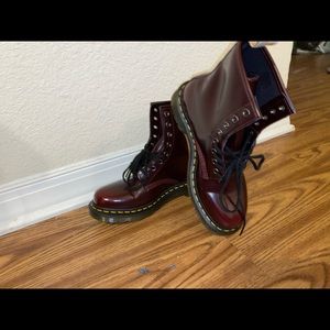Dr Martens burgundy boots